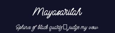 Mayasarilah by selawetype — Script Handwritten Font — thumbnail 2