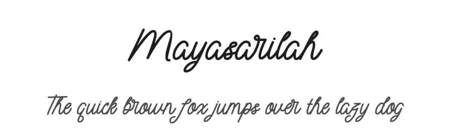 Mayasarilah by selawetype — Script Handwritten Font