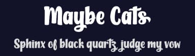 Maybe Cats by Typhoon Type - Suthi Srisopha — Script Handwritten Font — thumbnail 2