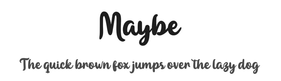 Maybe by twinletter — Script Handwritten Font