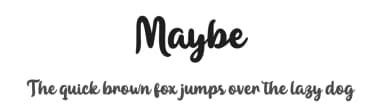 Maybe by twinletter — Script Handwritten Font — thumbnail 1