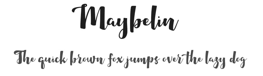 Maybelin by Vunira Design — Script Handwritten Font