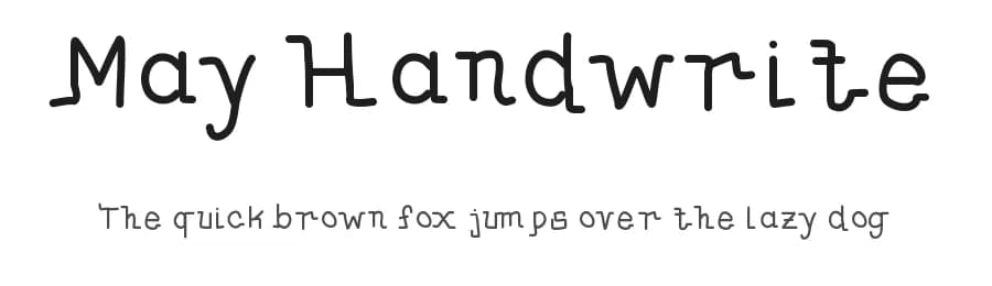 May Handwrite by alleytimes — Script Handwritten Font