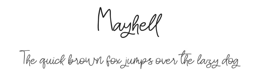 Mayhell by Paily Studio — Script Handwritten Font