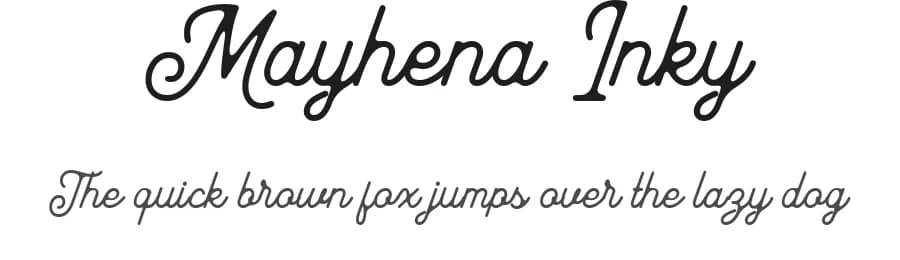 Mayhena Inky by Arterfak Project — Script Handwritten Font