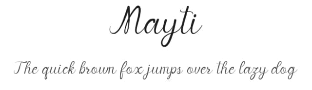 Mayti by Rezastudio — Script Handwritten Font