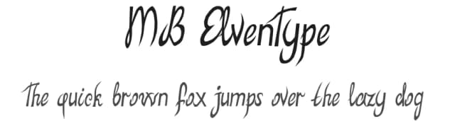 MB ElvenType by Irina ModBlackmoon — Script Handwritten Font