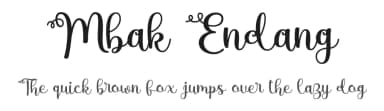 Mbak Endang by Toko Laris Djaja — Script Handwritten Font — thumbnail 1