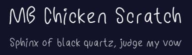 MB Chicken Scratch by Marcus Burnette — Script Handwritten Font — thumbnail 2