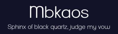 Mbkaos by Khurasan — Sans Serif Font — thumbnail 2