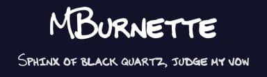 MBurnette by Marcus Burnette — Script Handwritten Font — thumbnail 2
