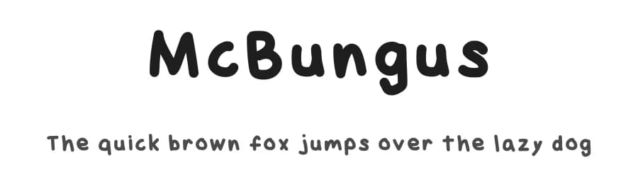 McBungus by McButters — Script Handwritten Font