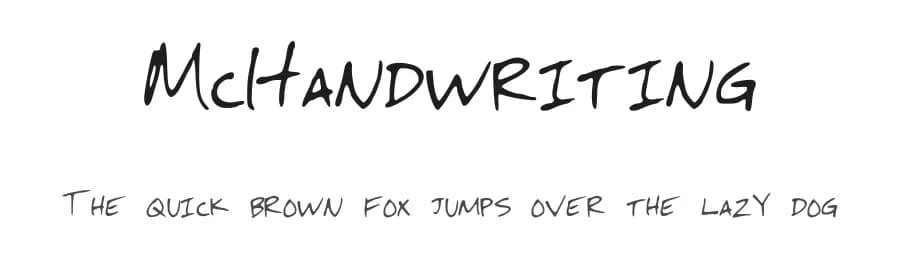 McHandwriting by Chris McPeters — Script Handwritten Font
