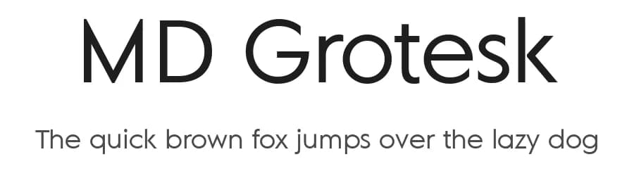 MD Grotesk by Margarita Dyakovich — Sans Serif Font