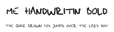Me Handwritin Bold by Niels Bonnevie — Script Handwritten Font — thumbnail 1
