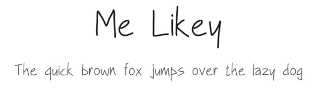 Me Likey by Reema Chhabra — Script Handwritten Font