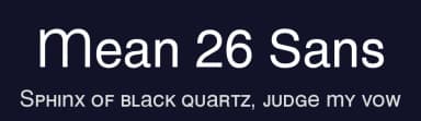 Mean 26 Sans by Harold's Fonts — Sans Serif Font — thumbnail 2