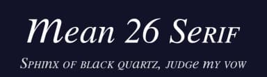 Mean 26 Serif by Harold's Fonts — Serif Font — thumbnail 2