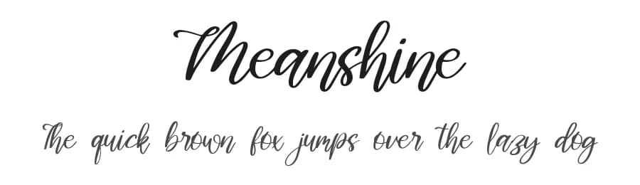 Meanshine by Qwrtype Foundry — Script Handwritten Font