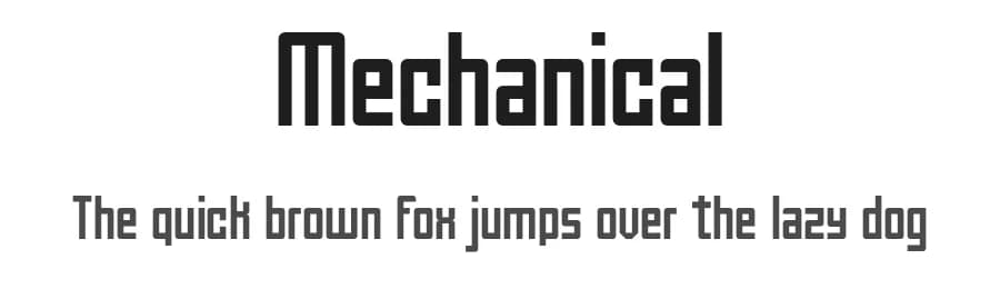 Mechanical by InspiraType — Sans Serif Font