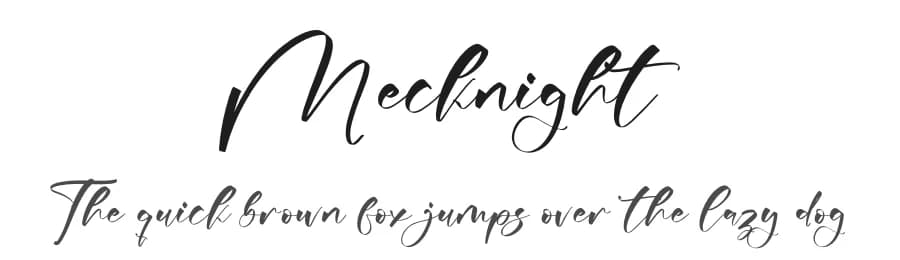 Mecknight by Letterena Studios — Script Handwritten Font
