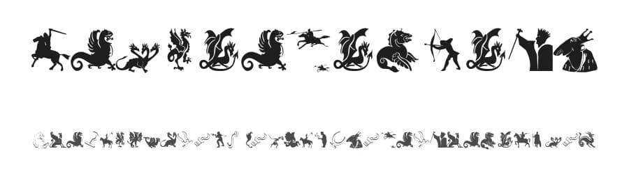 Mediaeval Bats by Manfred Klein — Dingbats Font