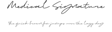 Medical Signature by Octotype  | Thomas Boucherie — Script Handwritten Font — thumbnail 1