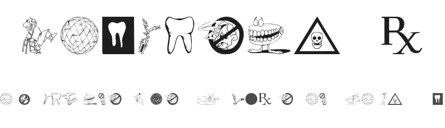 Medicobats by Manfred Klein — Dingbats Font