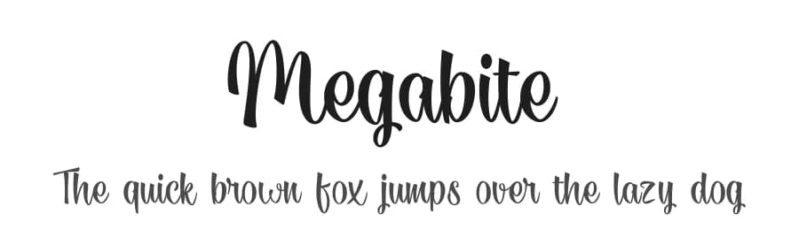 Megabite by www.movefont .com — Script Handwritten Font