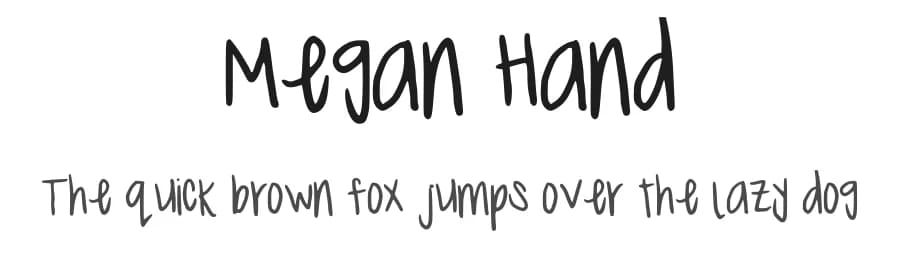 Megan Hand by Megan Toy — Script Handwritten Font