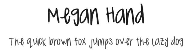 Megan Hand by Megan Toy — Script Handwritten Font