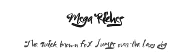 Mega Riches by Xerographer Fonts — Script Handwritten Font — thumbnail 1