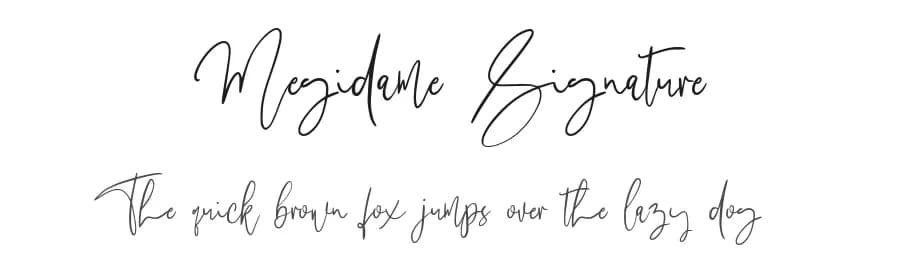 Megidame Signature by Tebaltipis Studio — Script Handwritten Font