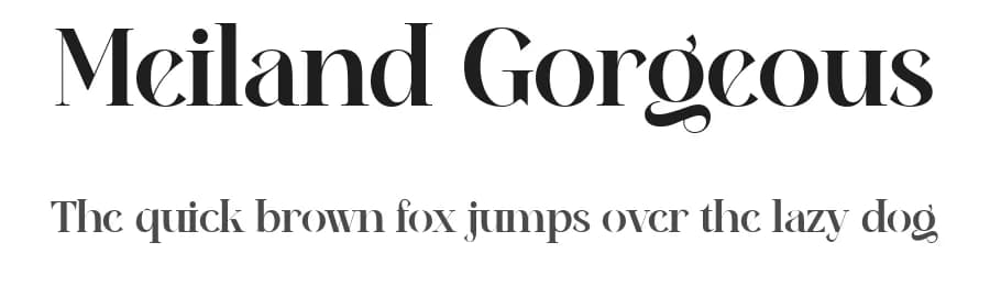 Meiland Gorgeous by Handpik — Serif Font