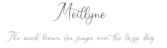 Meillyne by HandletterYean — Script Handwritten Font