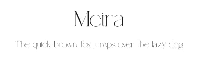 Meira by Sohel Studio — Serif Font