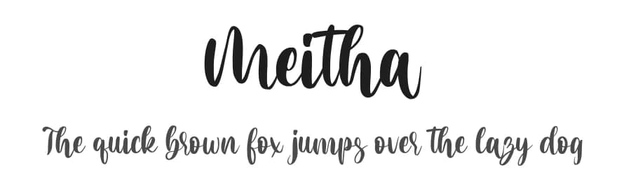 Meitha by FatmaStudio — Script Handwritten Font