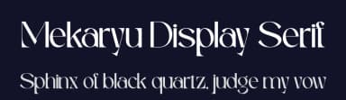 Mekaryu Display Serif by Feri Feriyal — Serif Font — thumbnail 2