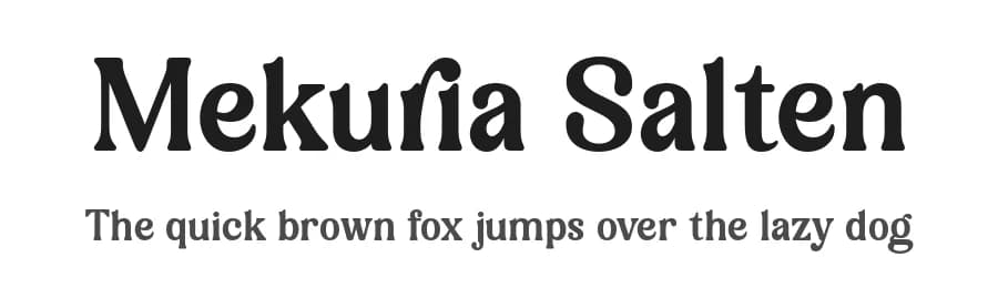 Mekuria Salten by HansCo — Serif Font