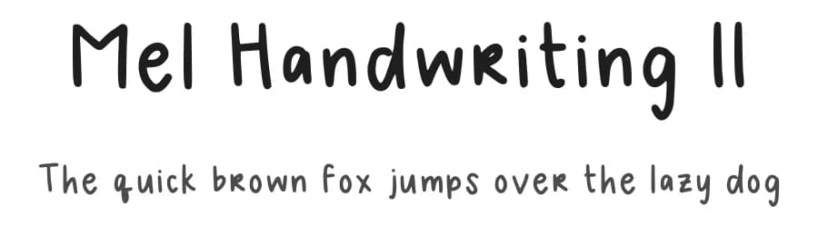 Mel Handwriting II by Missy S — Script Handwritten Font