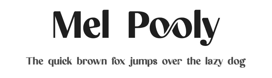 Mel Pooly by Fridaytype — Sans Serif Font