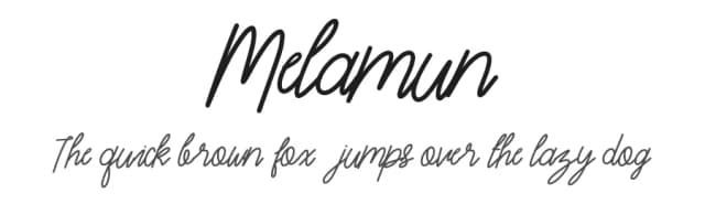Melamun by 3w protype — Script Handwritten Font