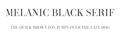 Melanic Black Serif by Wahyu & Sani Co. — Serif Font — thumbnail 1