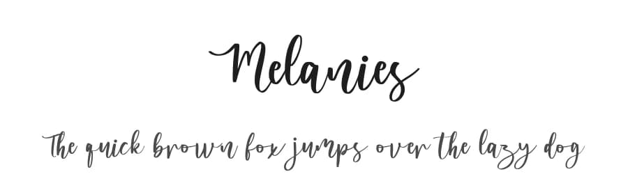 Melanies by Hugefonts — Script Handwritten Font