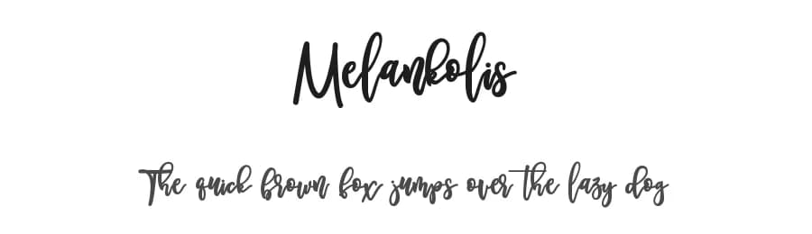 Melankolis by Kotak Kuning Studio — Script Handwritten Font
