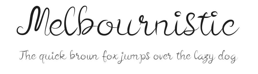 Melbournistic by Rizalul Ammar — Script Handwritten Font