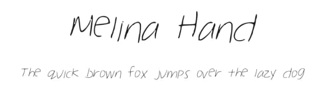 Melina Hand by melina — Script Handwritten Font