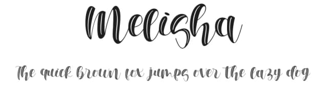 Melisha by Sudarman Mulka — Script Handwritten Font