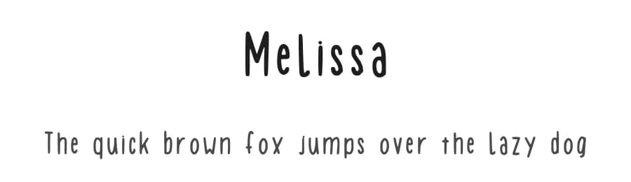 Melissa by Melissa — Script Handwritten Font