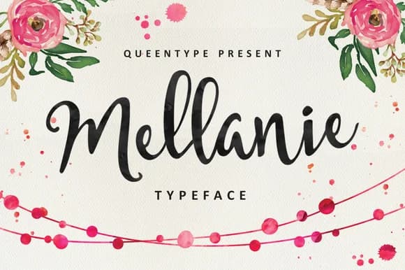 Mellanie Typeface Font by QueenType — Script Handwritten Font